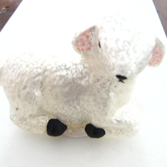 Illuminated Mercury Glass Lamb - Picture 5 of 7